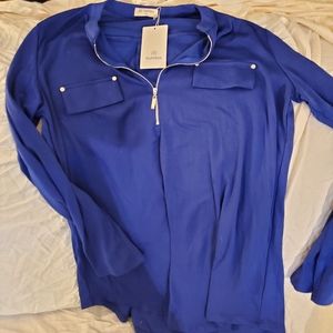 Bulotus 2x Royal Blue Long Sleeve Tunic New With Tags